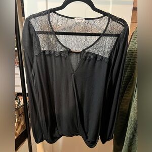 Ardenes Black Lace Blouse